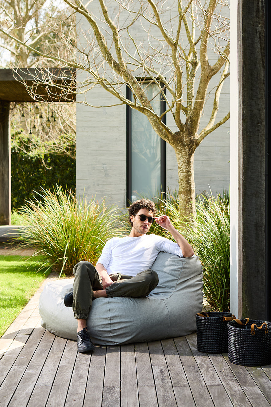 Sofá Lounge Exterior Gris Claro